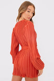 Plisse Wrap Playsuit