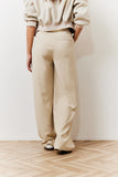 Beige Waistband Detail Tailored Trouser
