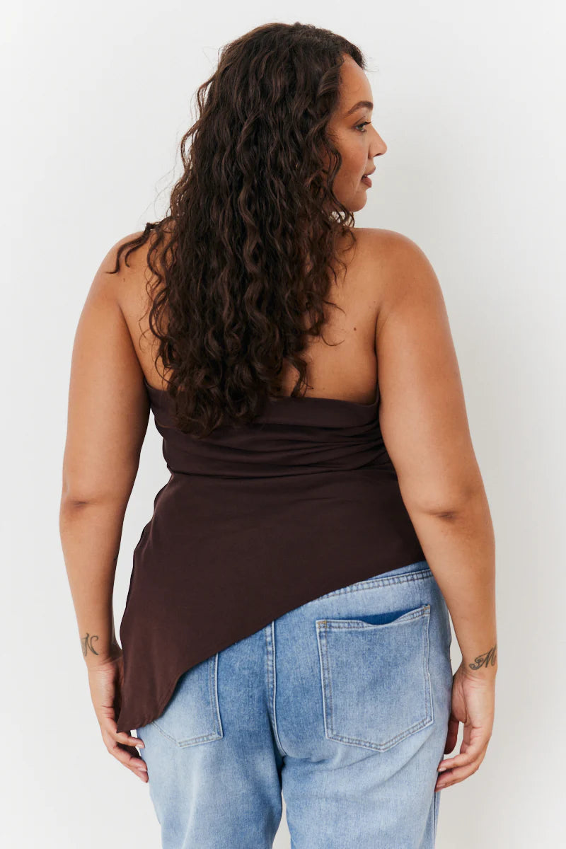 Asymmetric Bandeau Top