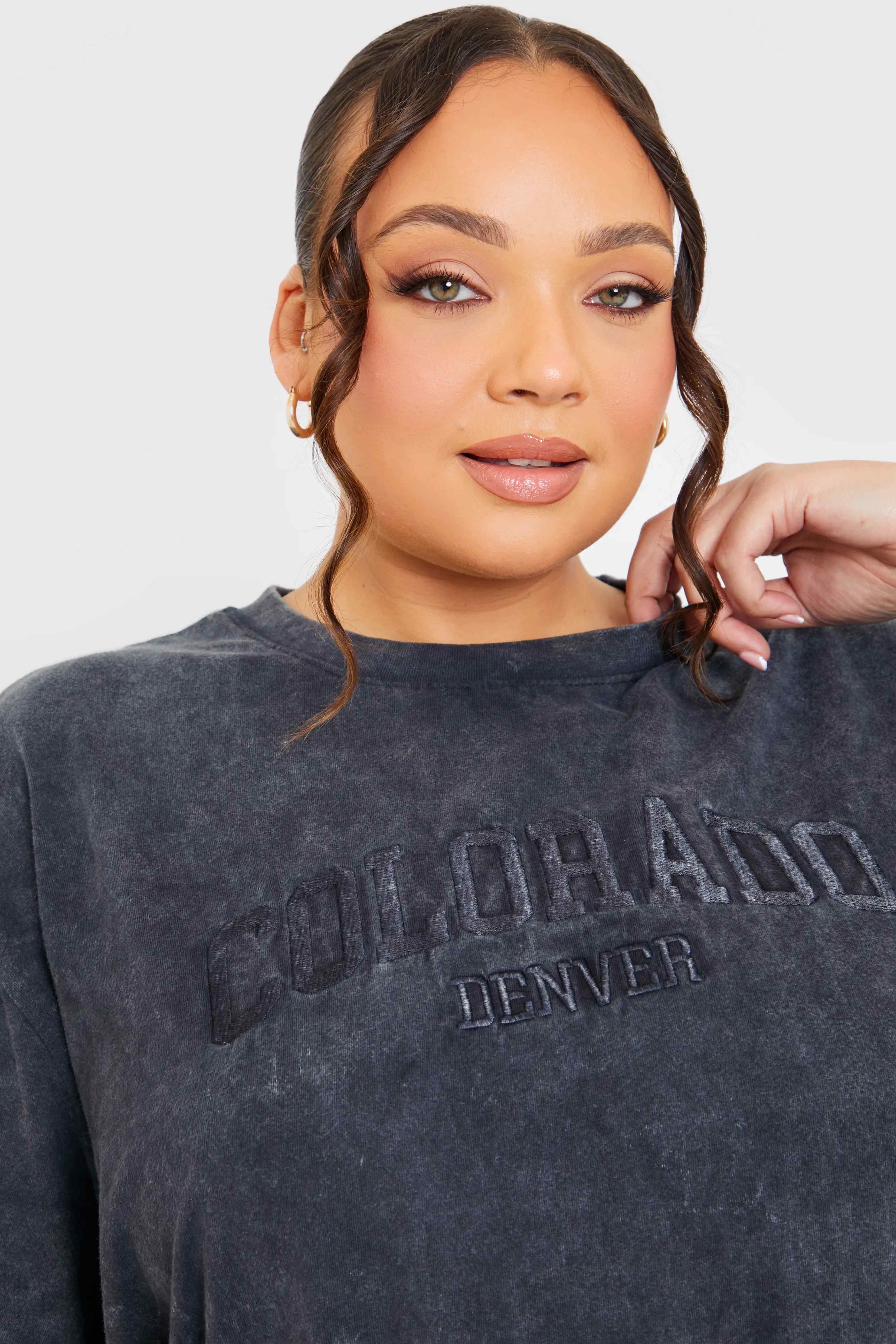 Colorado' Acid Wash Slogan T-Shirt