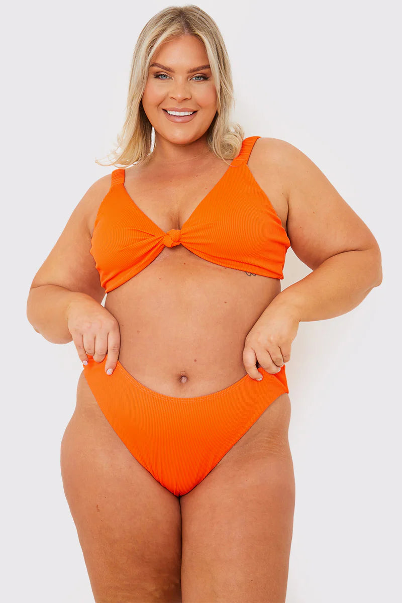 Ribbed Seamless Boomerang Bikni Bottom