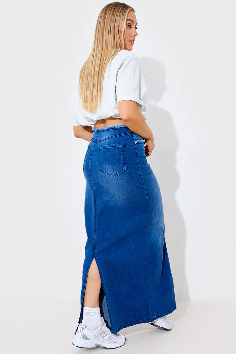 Denim Maxi Skirt