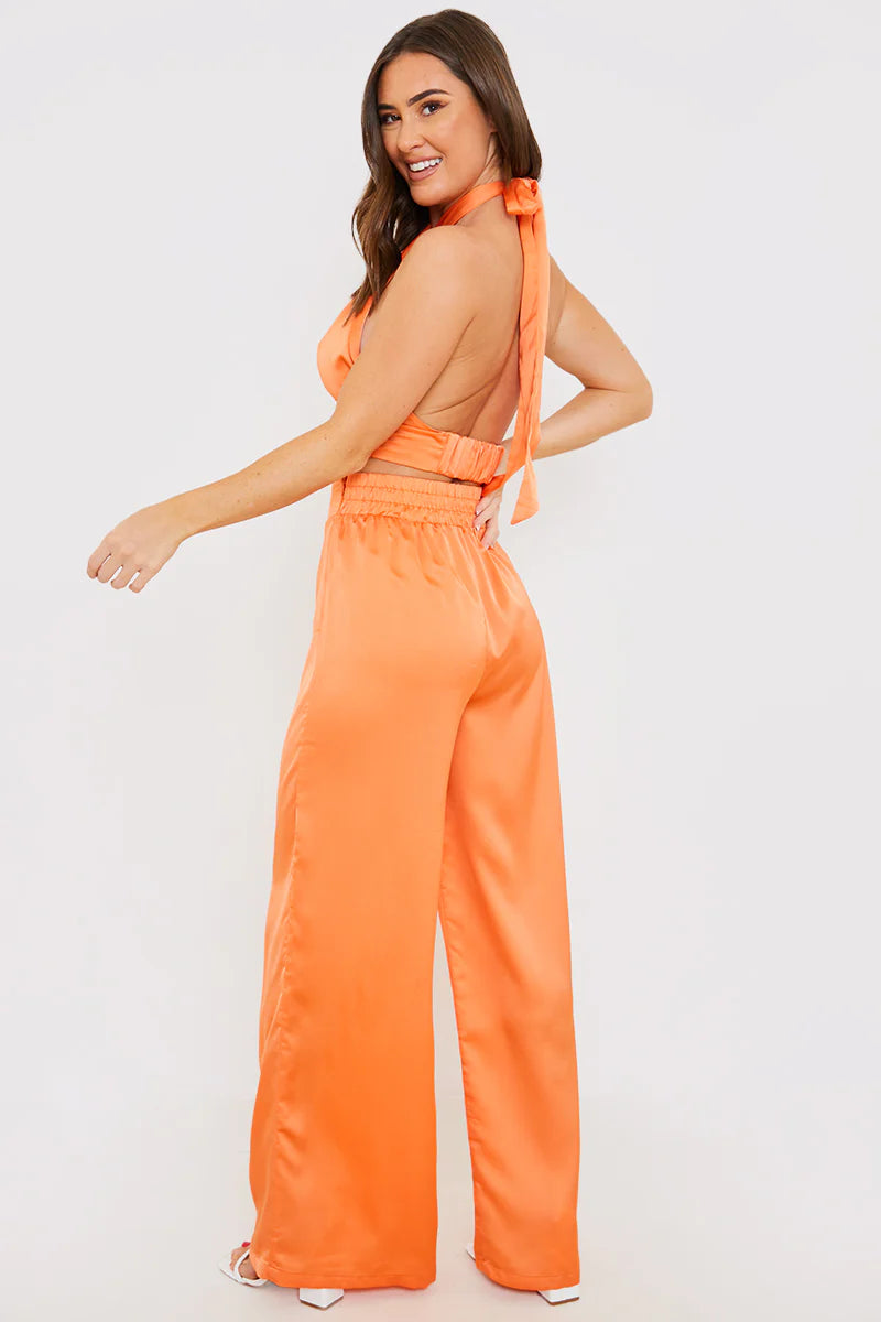 High Waisted Wide Leg Trouser