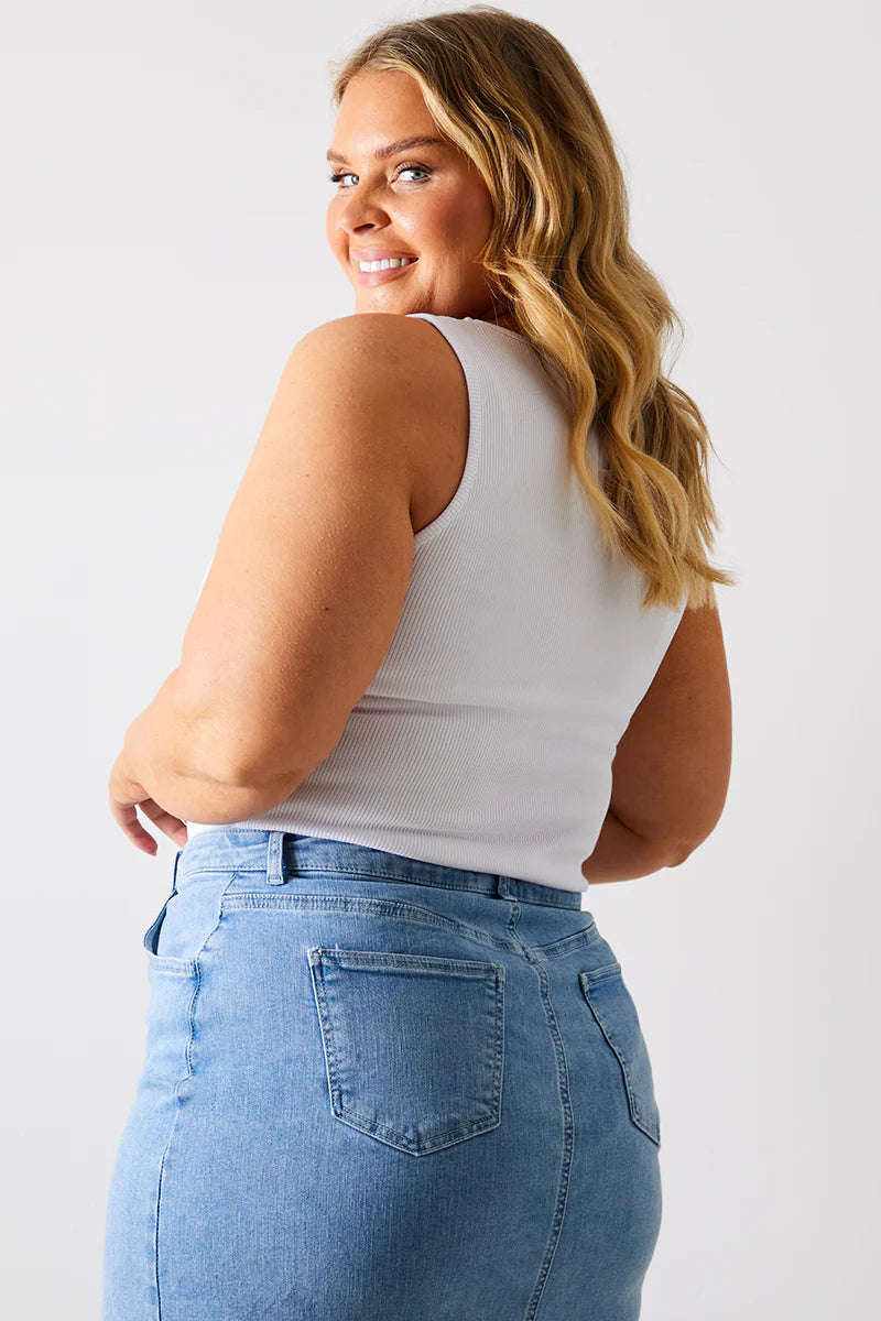 Ribbed Sweatheart Neckline Bodysuit