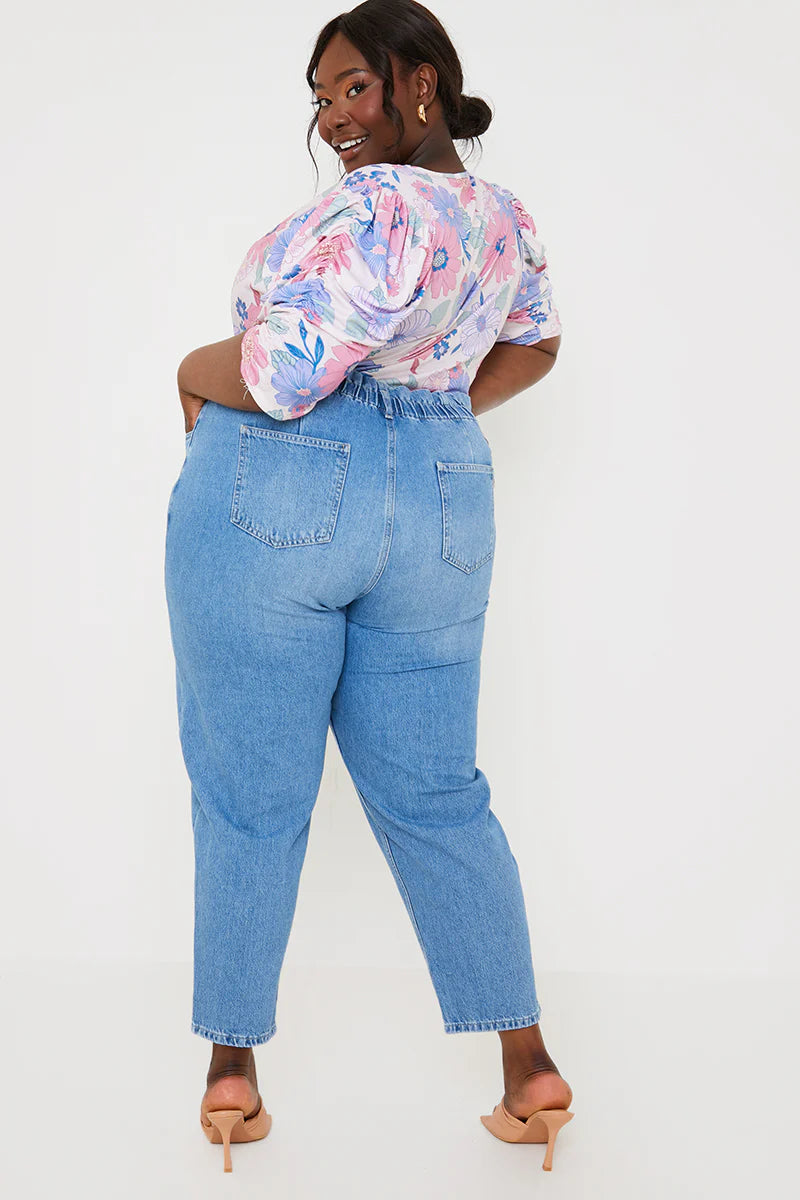 Lightwash Denim Paperbag Jeans