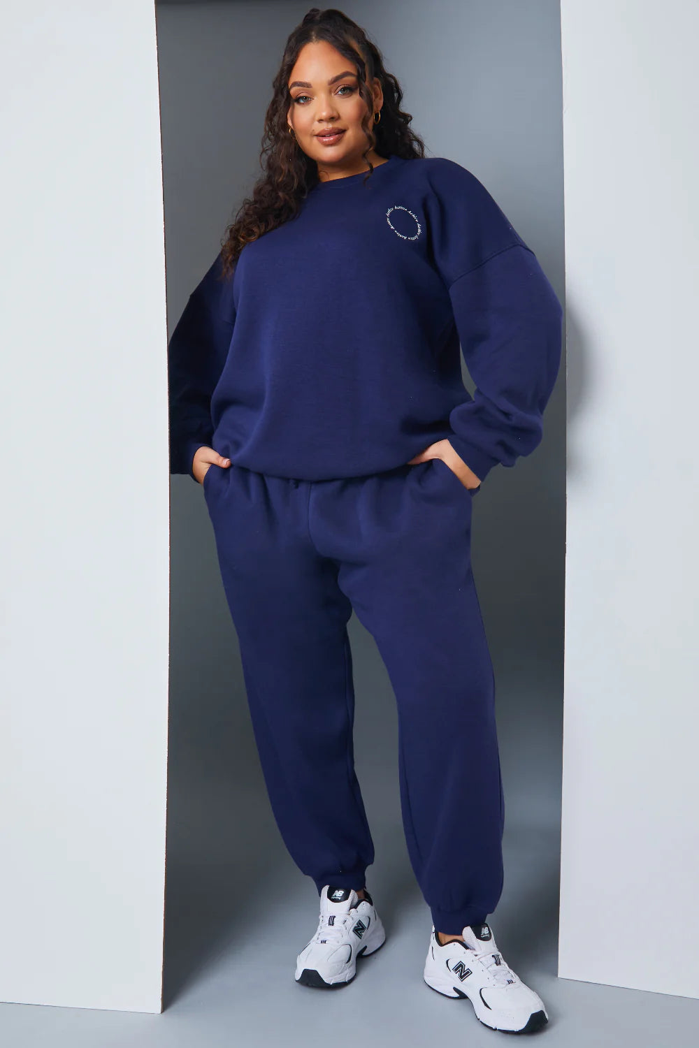 Active' Circle Slogan Sweater