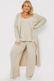 Longline Brushed Rib Cardigan