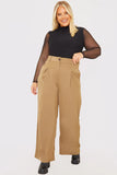 Pleat Front Straight Leg Trousers