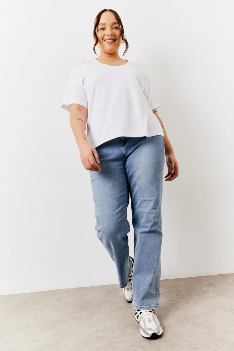 Black and White 2 Pack Slouchy V-Neck T-Shirt