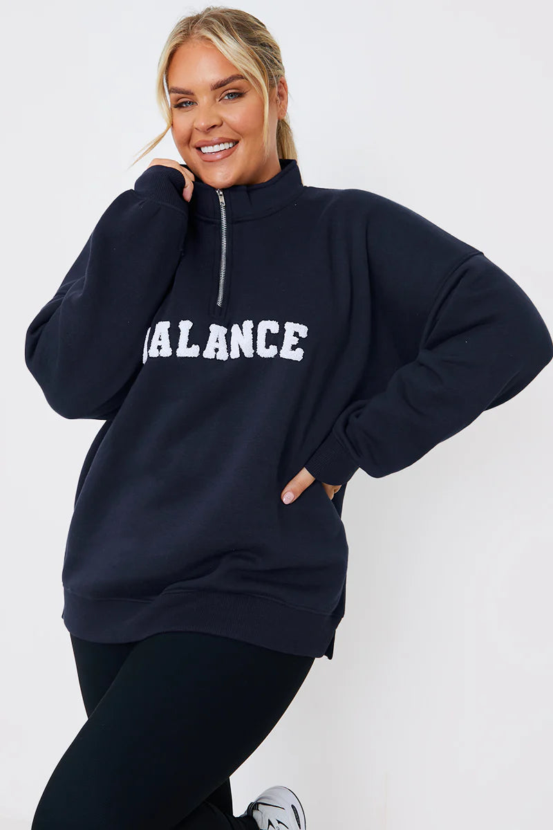 Balance Borg Embroidered Sweater