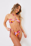 Abstract Print Tie Side Bikini Bottoms