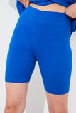 Ribbed High Waisted Cycling Shorts