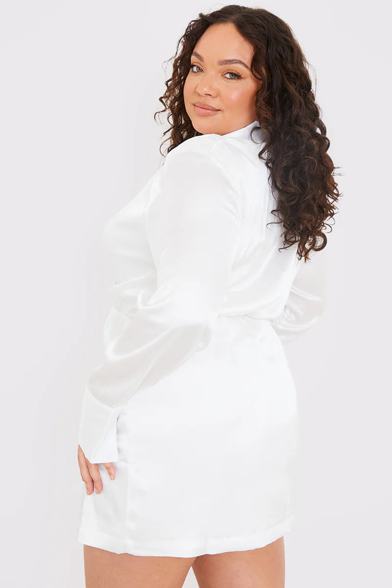 Collar Button Mini Dress