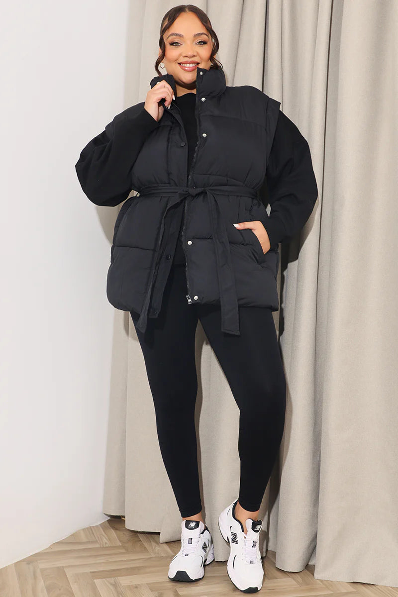 Belted Puffer Gilet