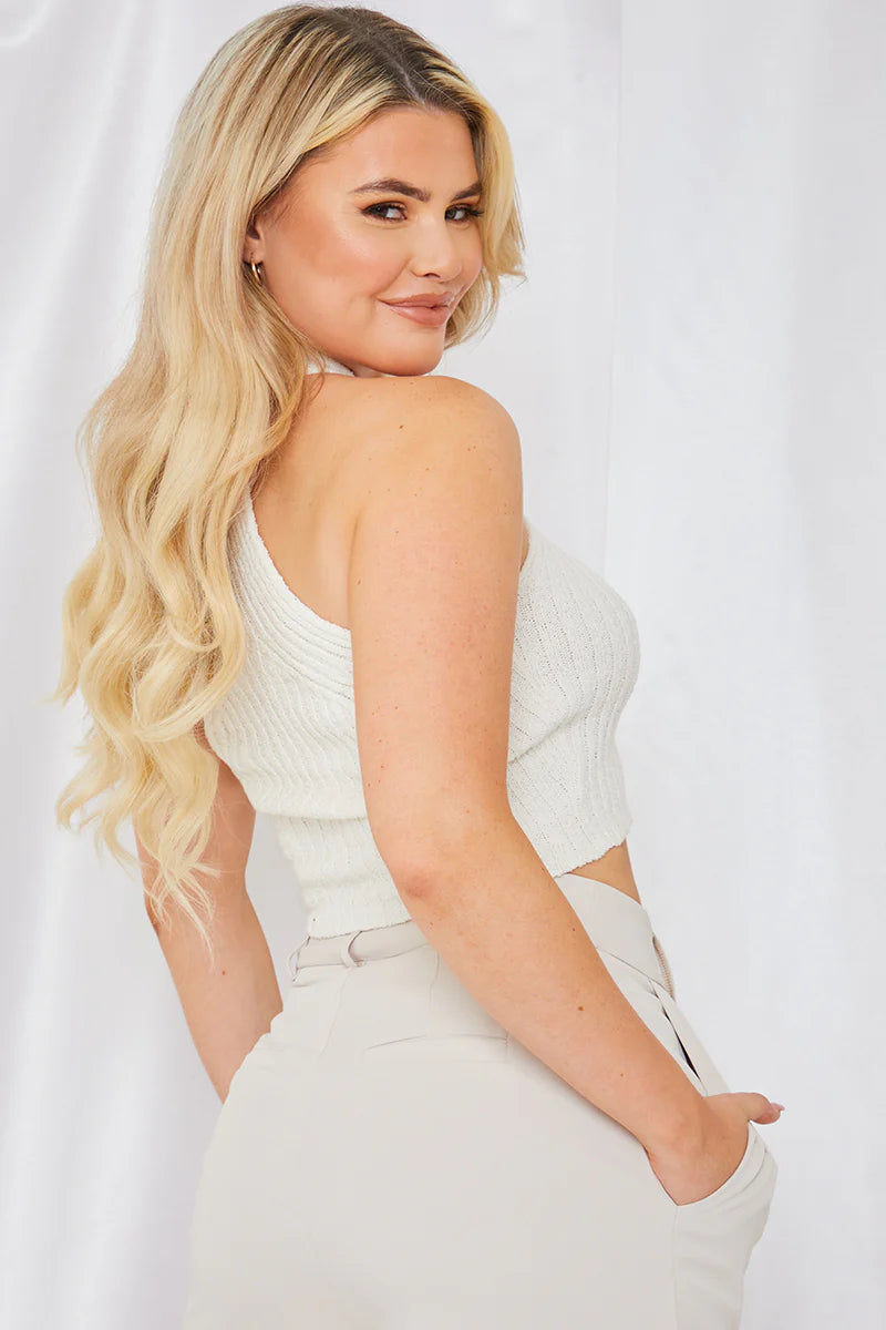 Ribbed Halter Neck Top