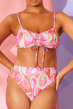 Abstract Print Bikini Top