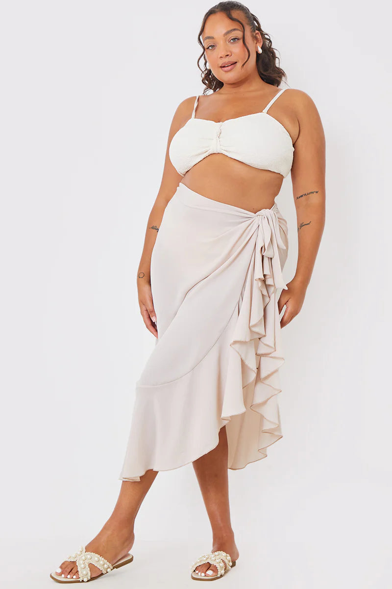 Chiffon Frill Detail Wrap Sarong