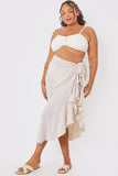 Chiffon Frill Detail Wrap Sarong