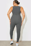 Built-In Bra Racer Neck Sleeveless Sculpt and Control Unitard