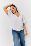 Black and White 2 Pack Slouchy V-Neck T-Shirt