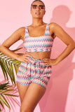 Multi Zig Zag Crochet Paperbag Shorts