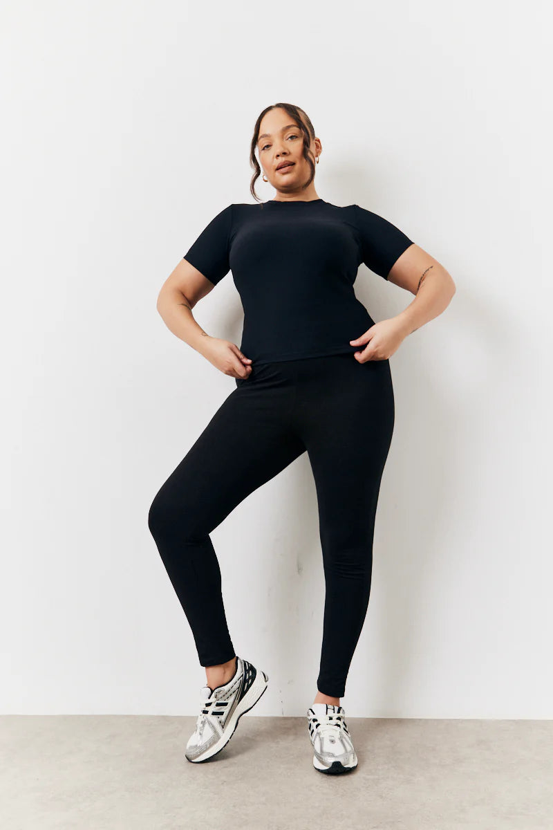 Black 2 Pack Jersey Kickflare and Legging