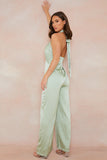 Satin Cross Front Jumpsuit