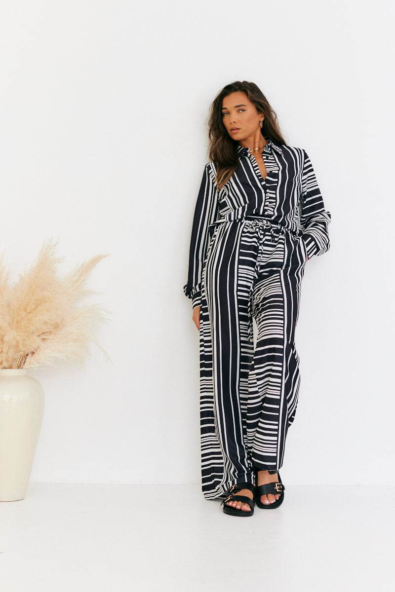Abstract Stripe Co-Ord Trouser