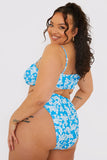 Floral High Leg Bikini Brief