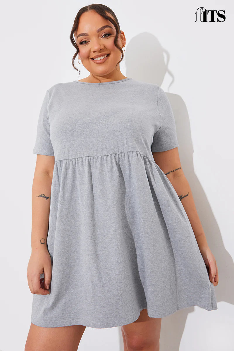 Short Sleeve Mini Smock Dress