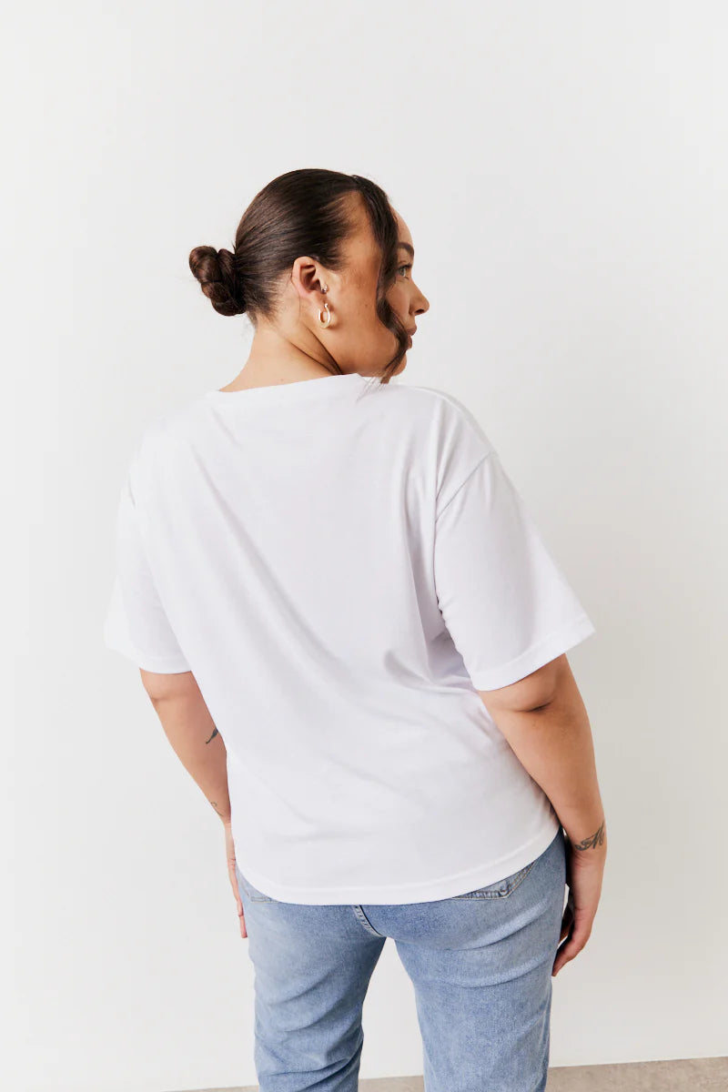 Black and White 2 Pack Slouchy V-Neck T-Shirt