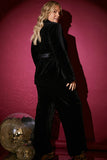 Velvet Wide Leg Trouser