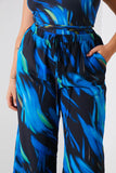 Abstract Print Chiffon Co-Ord Wide Leg Trousers