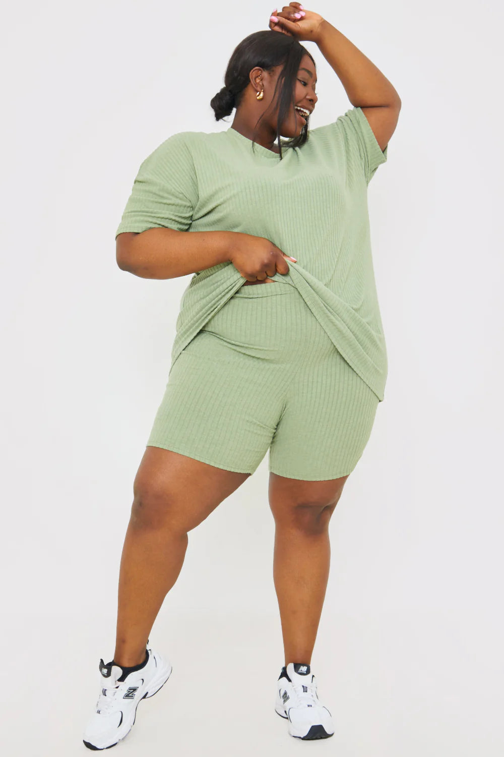 RIBBED CYCLING SHORTS