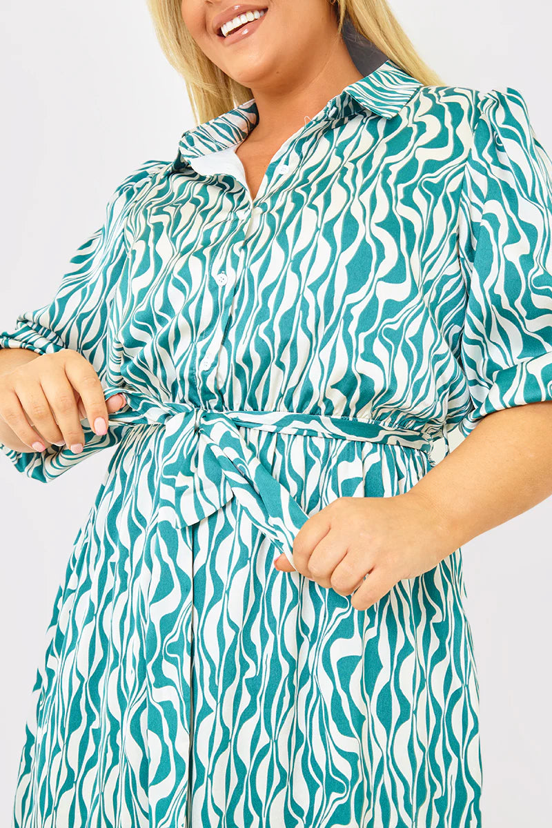 Belted Midi Shirt Dress