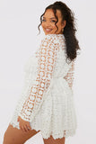 Crochet Fluted Sleeve Mini Dress