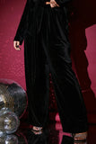 Velvet Wide Leg Trouser