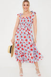 Henley Red Poppy Dress