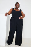 Frill Shoulder Crinkle Jumpsuit