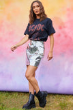 Metallic Mini Skirt