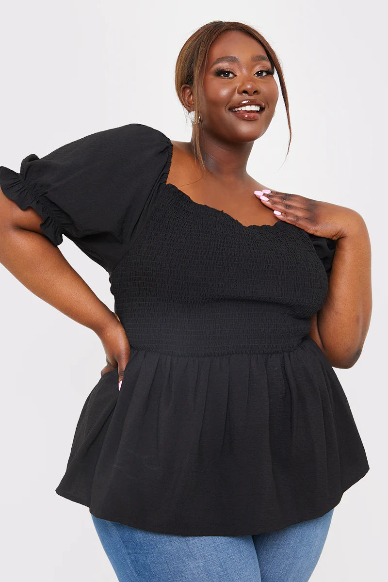 Floral Embroidered Wrap Top