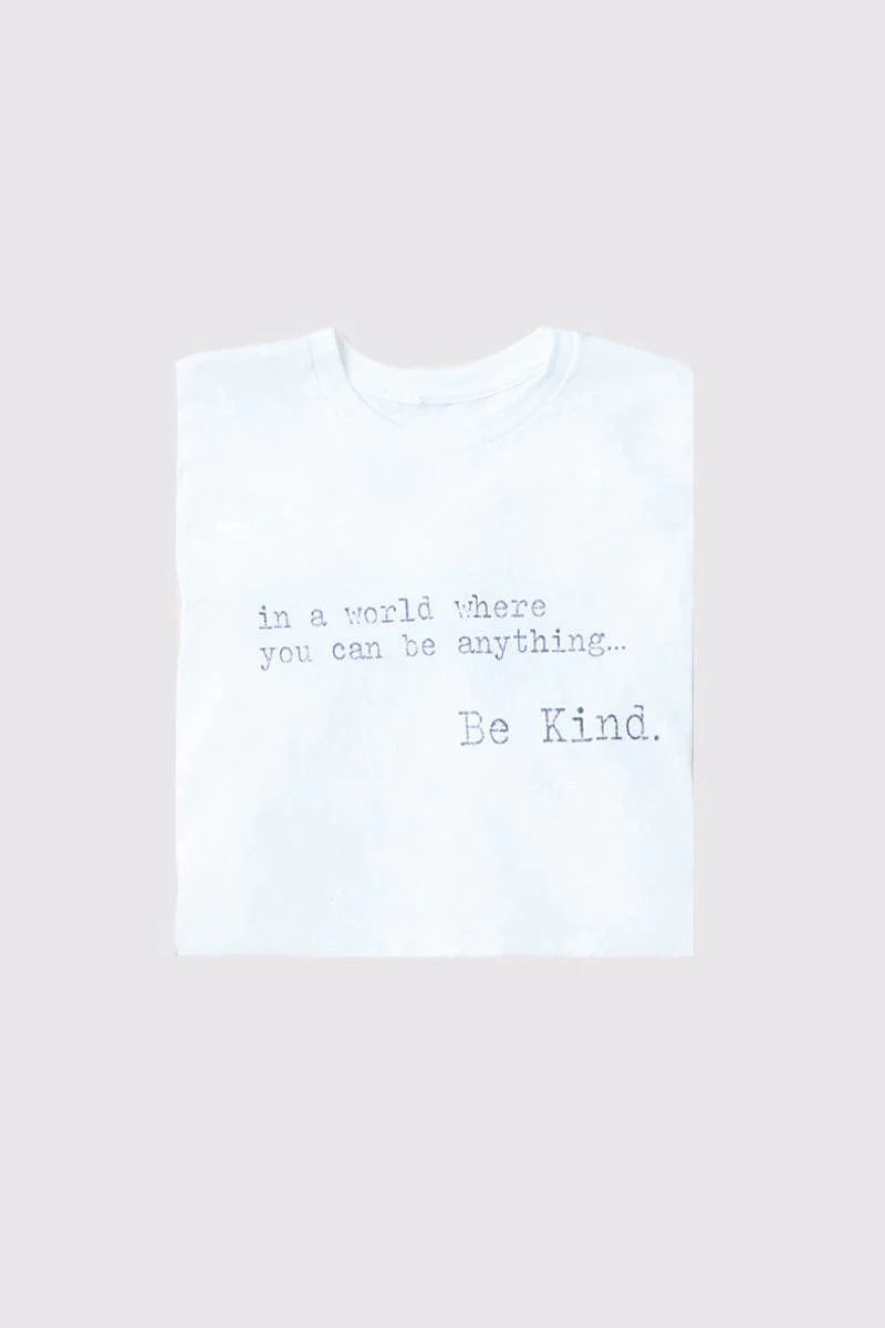 IN A WORLD WHERE YOU CAN BE ANYTHING BE KIND' T-SHIRT