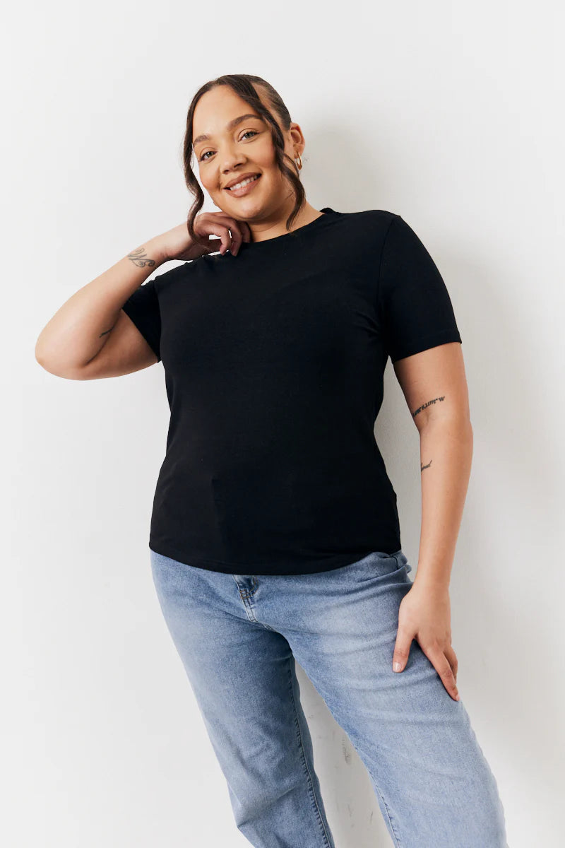 Black and White 2 Pack Slim Fit Crew Neck T-Shirt