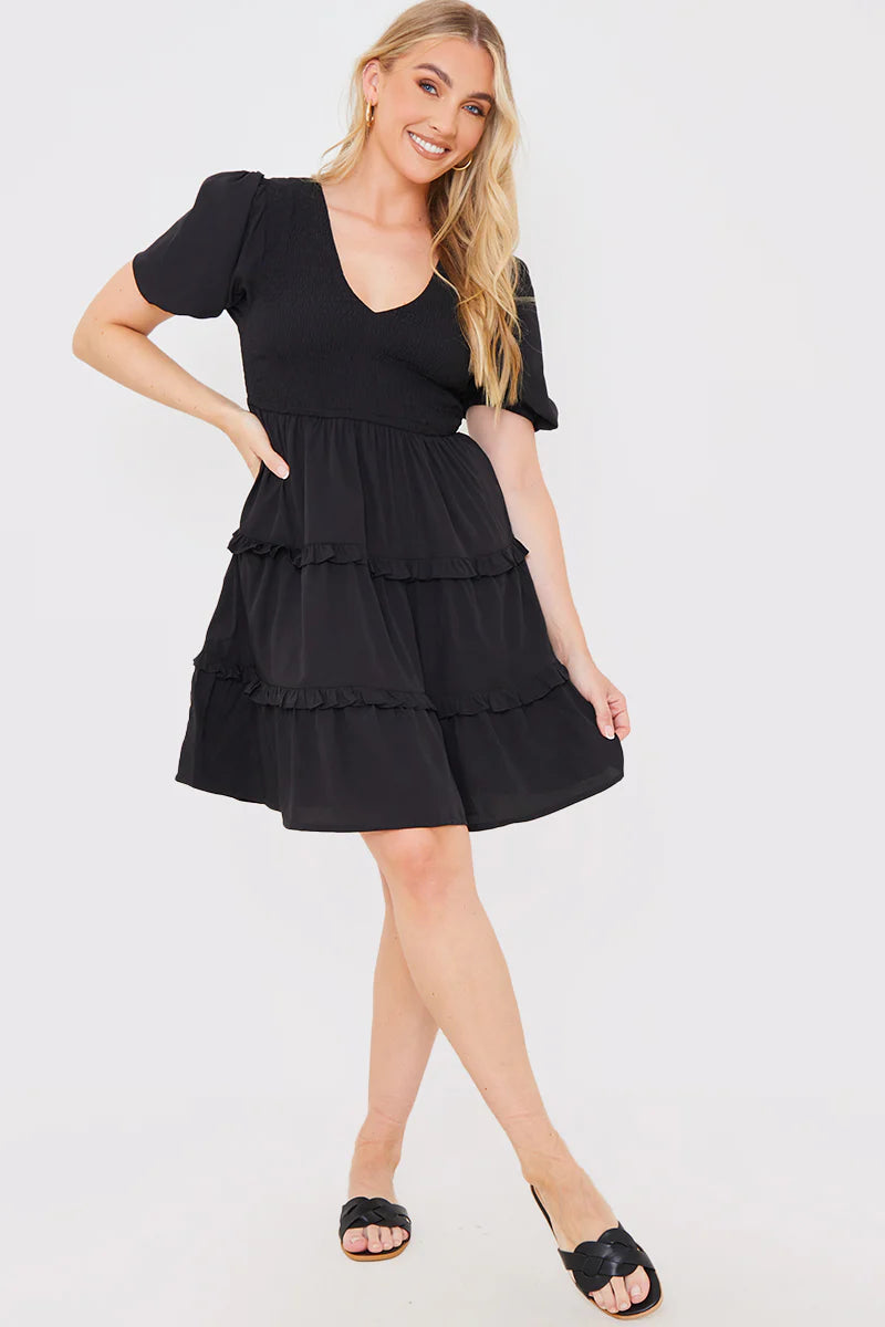 Shirred Smock Dress