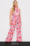 Plisse Sleeveless Wide Leg Jumpsuit