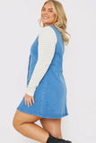 DENIM PINAFORE DRESS