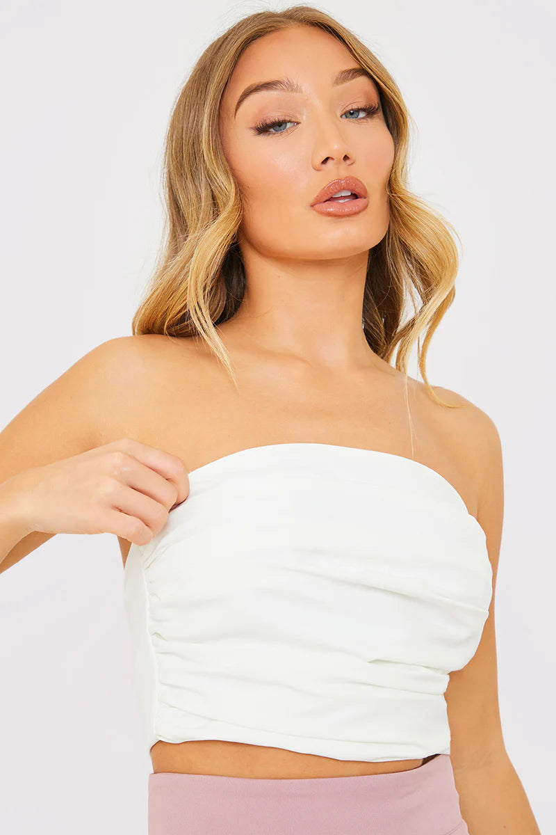 Ruched Bandeau Corset Top