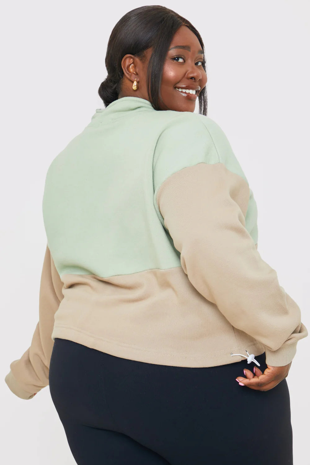 Colourblock Half Zip Sweatshirt