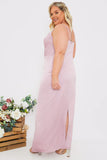 Satin Cowl Neck Maxi Dress