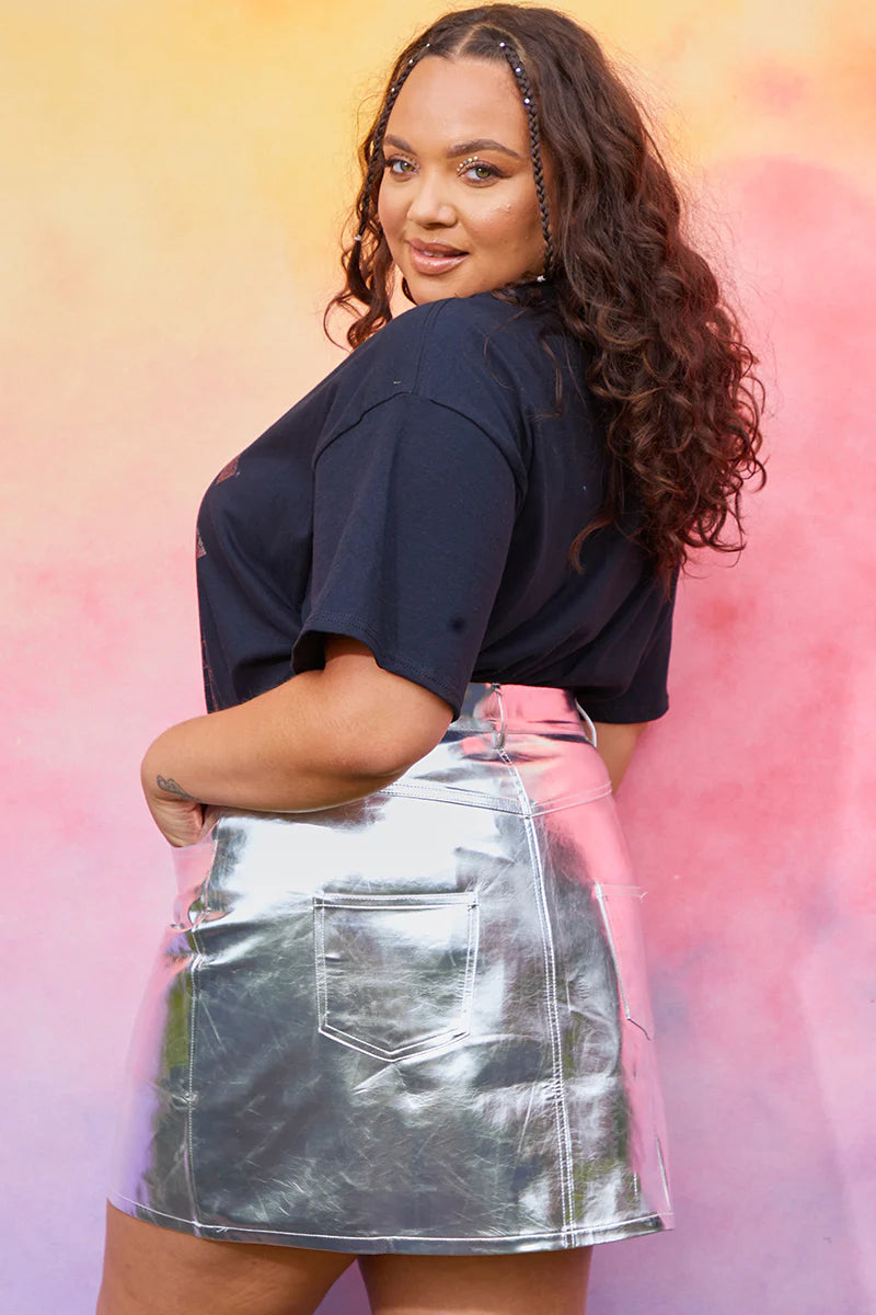 Metallic Mini Skirt